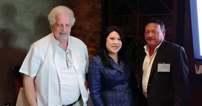 Arizona State Treasurer Kimberly Yee with David Taylor and Phil Tibi at Biltmore Area Partnership luncheon